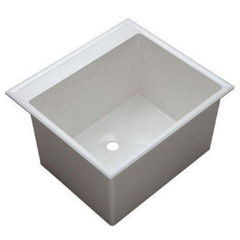 24.5'' L x 22'' W White Freestanding Service Sink