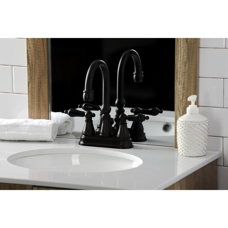 Robinet pour salle de bain avec ensemble de drain central à Duchess, Bronze huilé