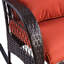Chaise berçante en osier avec coussin Myrtlewood