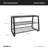 Modern Walnut Metal Frame 2-Shelf Shoe Bench