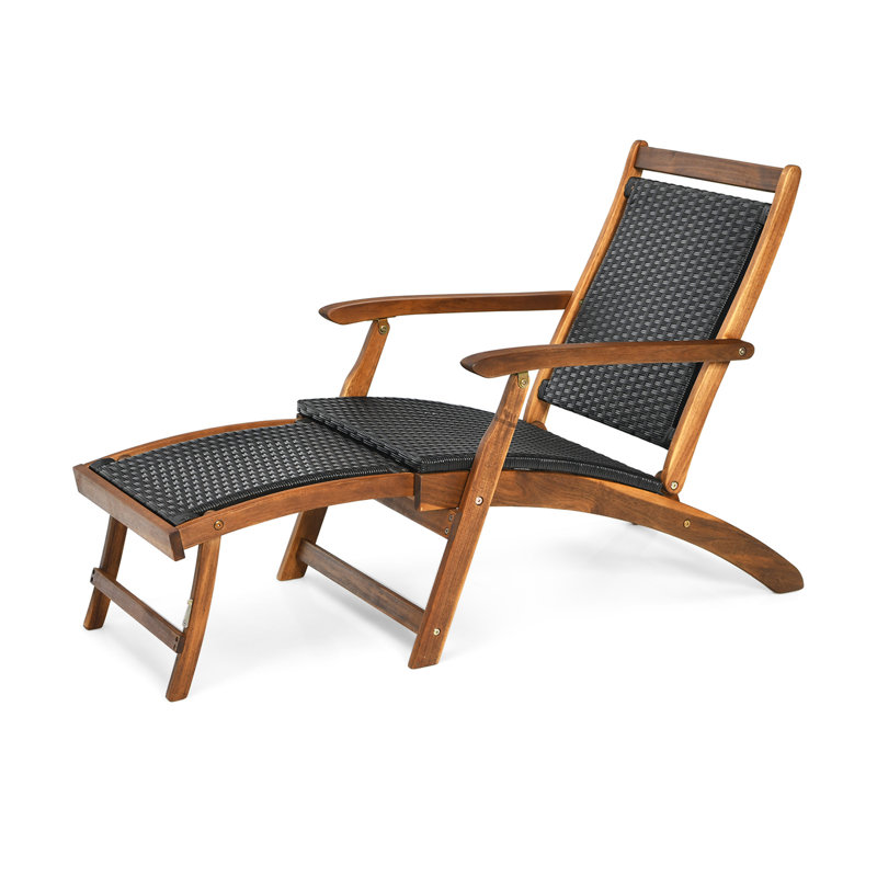 Méridienne simple en acacia de 51,5 po Langell