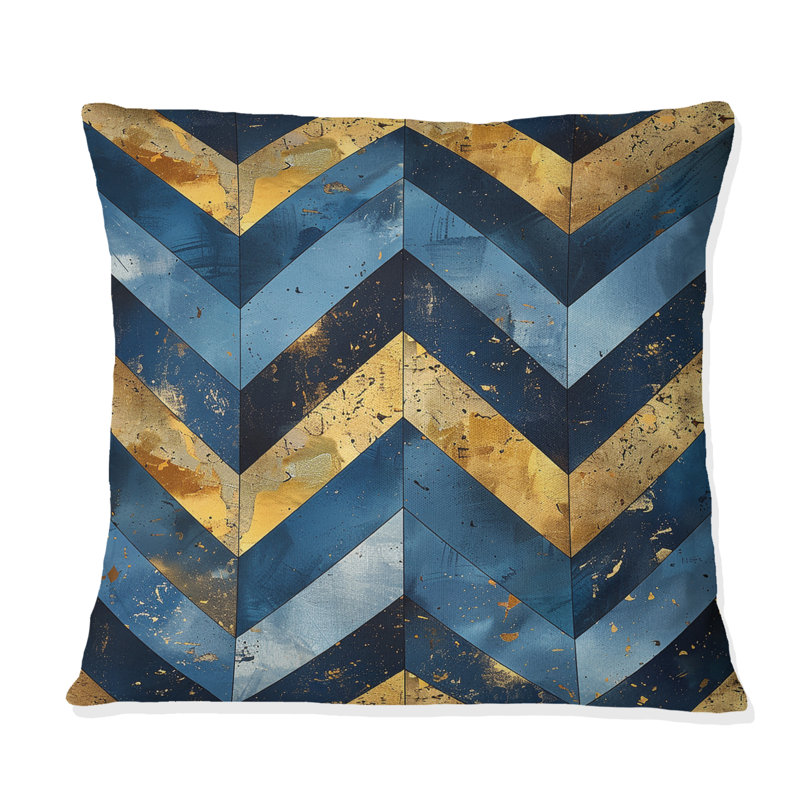 Coussin Chevron Glam III - Chevron, H 18 po x H 18 po