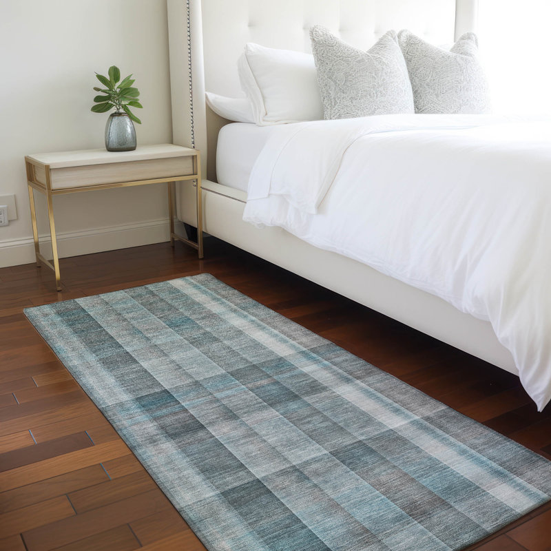Alfonzo Washable Striped Indoor / Outdoor Rug, Runner 2'3" x 7'6"