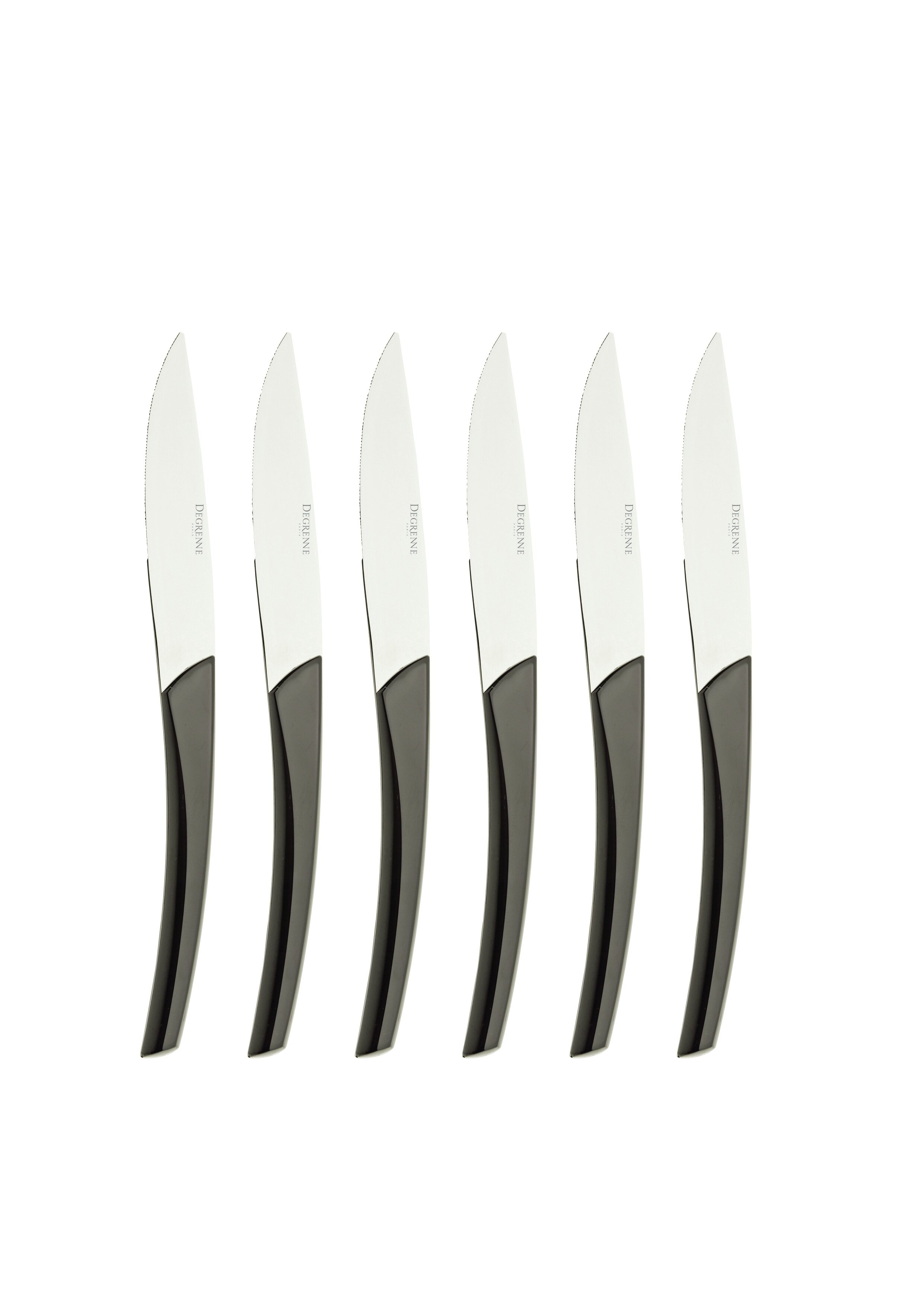 Pfaltzgraff Everyday Stainless Steel Serrated Steak Knife Set 4 Knives Black