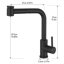 Robinet de salle de bain en acier inoxydable noir avec bec rétractable - Style classique pour une utilisation quotidienne