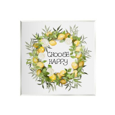 Couronne de roses choisies, "Happy Choisissez", par Ziwei Li - impression