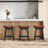 Counter Height Bar Stools Set Of 6 For Kitchen Counter Farmhouse Modern Barstools With Faux Leather Upholstered Backless Seat And Metal Legs 24 Inch Bar Chairs-908227703
