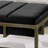 Upholstered Velvet Ottoman Bench With Brass Finish-163026502