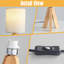 Ensemble de 2 lampes de table en bois modernes avec interrupteur à bascule, lampe de table de chevet à base en bois naturel pour le salon, douille E26 (sans ampoule incluse)