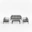 4-Piece Modern Aluminum Patio Conversation Set