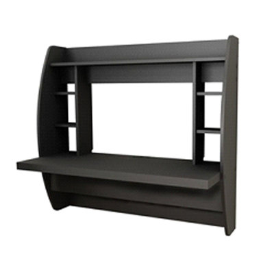 Bureau flottant avec huche fixé au mur Elam