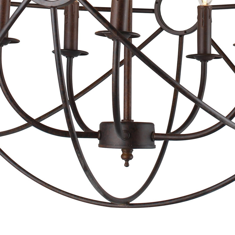 Mini-lustre 5 lumières N325 Infinity au fini rustique