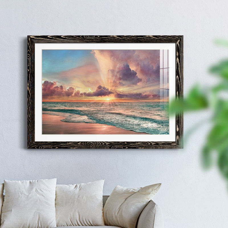 Copper Beach - peinture encadrée, Cadre noir, H 37,5 po x l 27,5 po x P 1,5 po