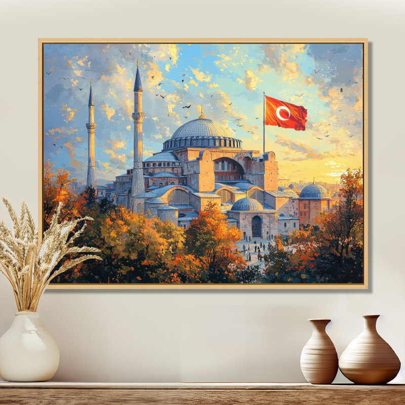 «Hagia Majesty In Turquie - Impression sur toile», H 24 po x l 32 po, Impression dans un cadre flottant sans passe-parto