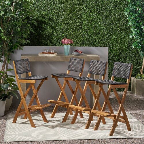 Breakwater Bay Jacobson Outdoor 31.50'' Bar Stool & Reviews | Wayfair