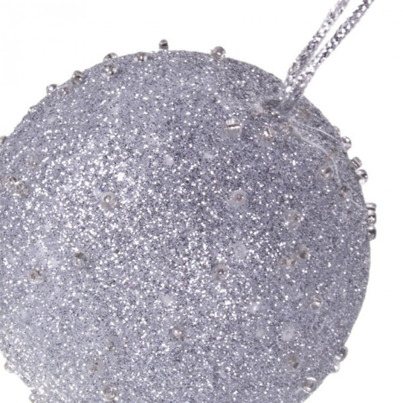 6.5cm Bauble, Silver
