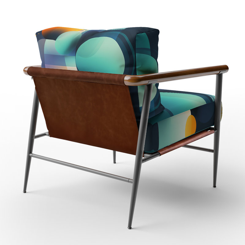 Fauteuil d'appoint rembourré Briadale, Noir, noir, noir, noir