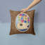 Coussin intérieur/extérieur brun pékinois