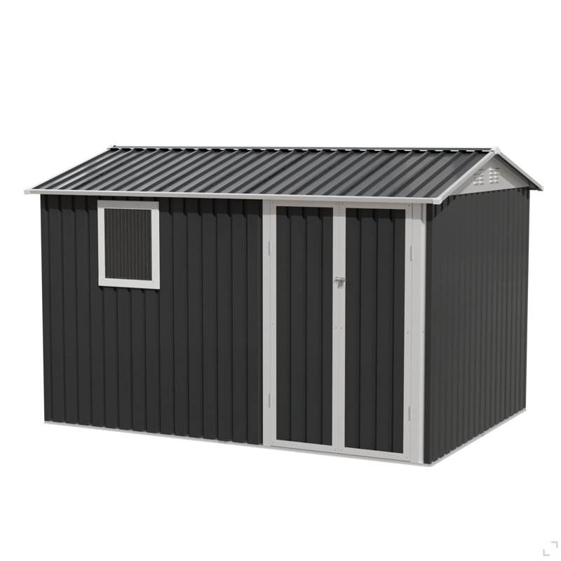 Remise de jardin en métal 9 x 6 pi pour outils de jardin