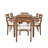 7-Piece Wooden Dining Table Set with 6 Chairs-473497994