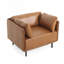 Chaise longue confortable en similicuir avec fabrication robuste pour la détente