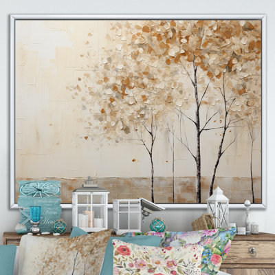 Harmonisation des arbres beiges IV sur toile