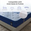 Matelas hybride mi-ferme de 30 cm (12 po) infusé de gel pour un sommeil frais, un soutien des bords et un soulagement de la pression-104423121-81454616