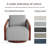 Upholstered Farmhouse Edging Swivel Barrel Chair With Toss Pillows-723334080