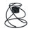 Weather Resistant Metal Abstract Gazing Ball Stand