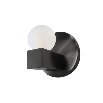 Raleigh 1 Light Wall Sconce - Matte Black Finish