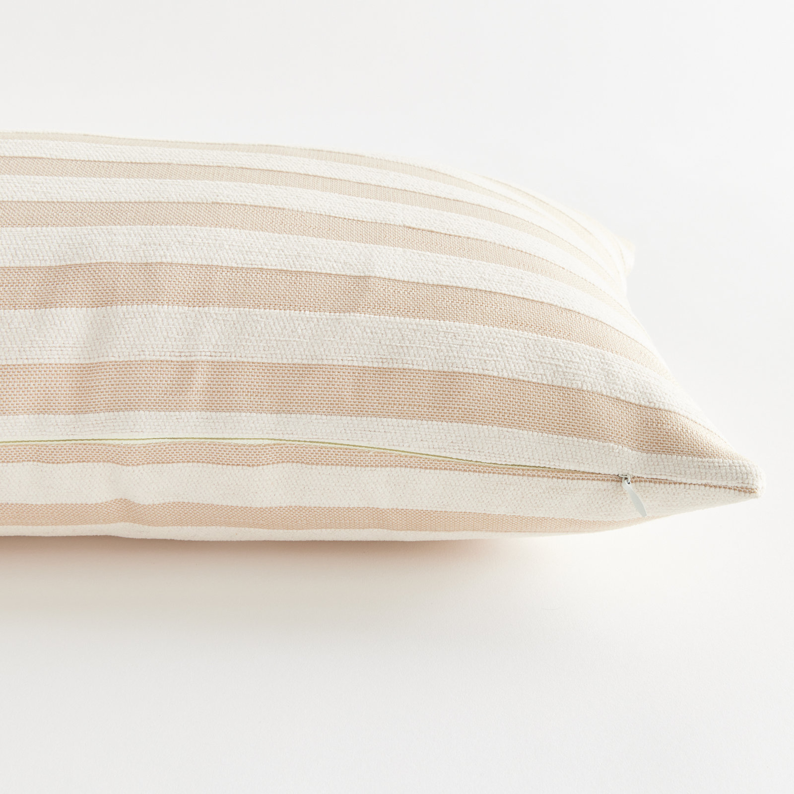 Throw Pillow, Rectangular 12"H x 22"W, Khaki/Cream