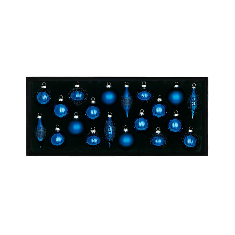 11.61cm Solid Colour Plastic / Acrylic Bauble, Navy Blue