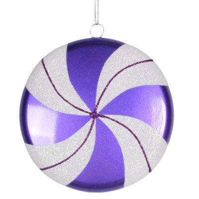 6" Flat Swirl Candy Ornament