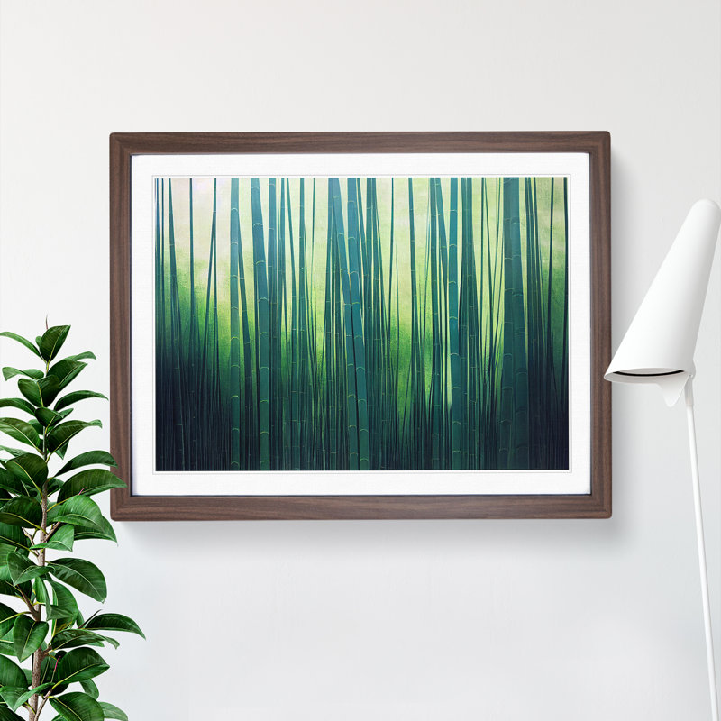 Attractive Bamboo Forest - Framed Print, Walnut, 25cm H x 34cm W x 2cm D