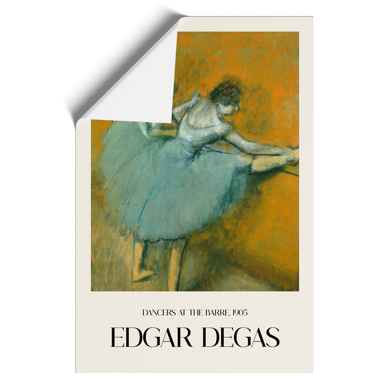 Ballet Ballerina Dancers at the Bar Print by Edgar Degas - Frameless Print, 42cm H x 30cm W x 0.1cm D
