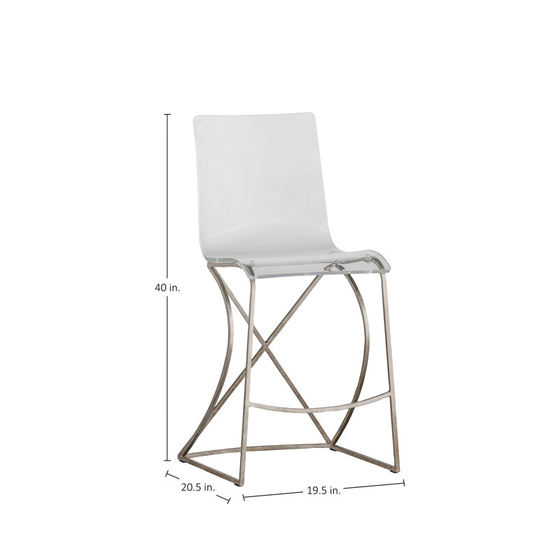 Johnson Stool, Antique Silver, Counter Stool (24.75" Seat Height)