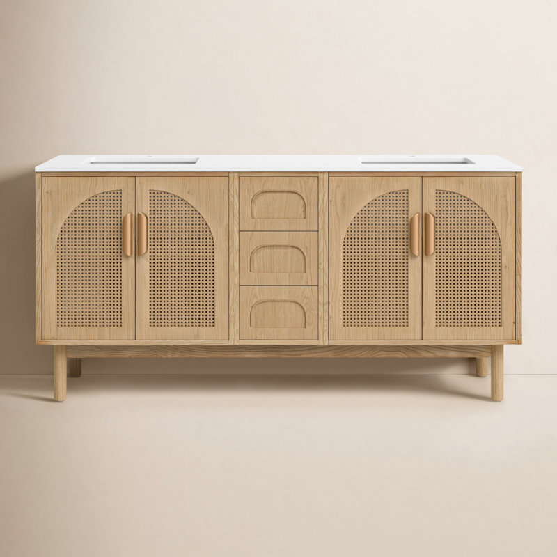 Nara 72" W Double Vanity, Yellow
