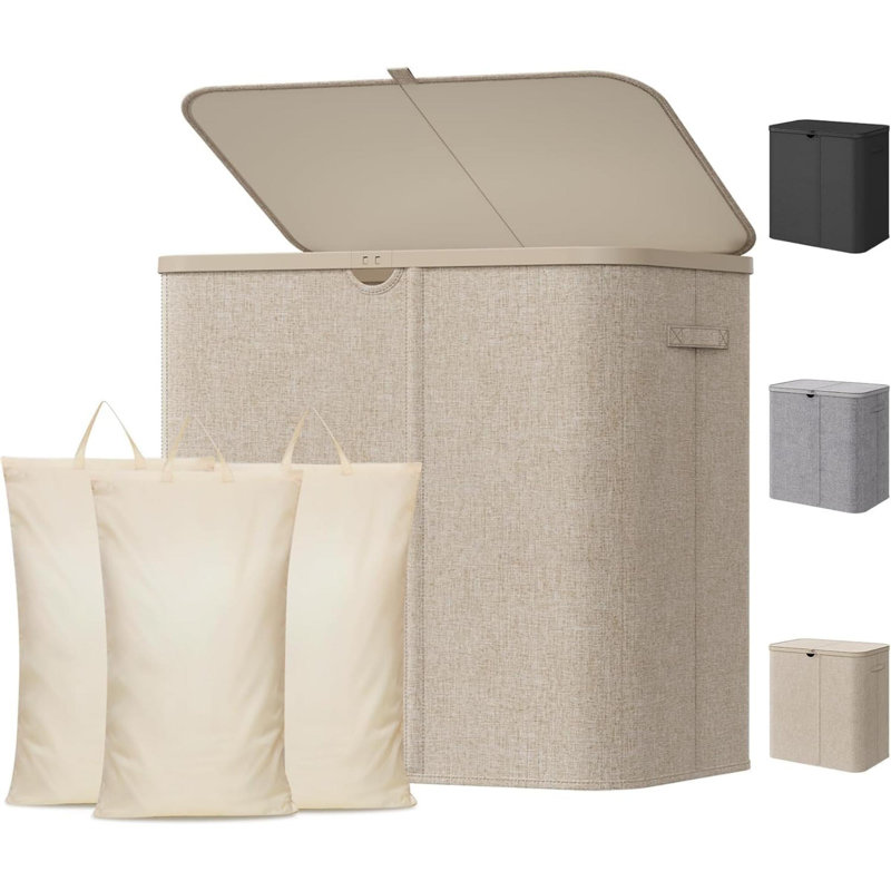Plastic Laundry Room Organiser, Beige