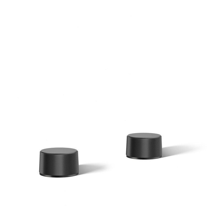 Poignées de lavabo de salle de bain Composants ™ avec conception Oyl, Noir mat