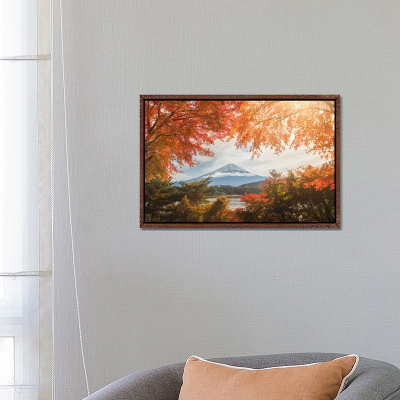 Autumn In Japan XIII by Daniel Kordan - Print on Canvas, Classic Brown Wood Framed, 66.04 cm H x 45.72 cm W