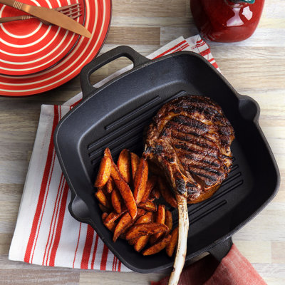 Oster Cast Iron Square Grill Pan Set