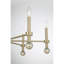 Lustre 6 lumières Crescent en laiton noble