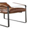Fauteuil d'appoint en cuir fleur Quoba