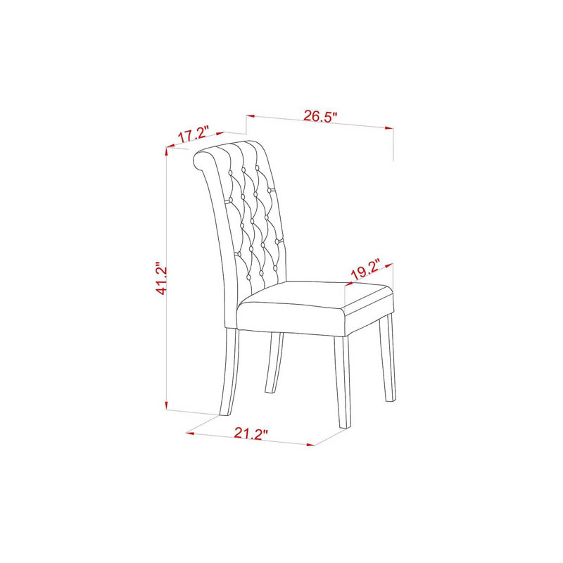 Cet ensemble de salle à manger moderne 3 pièces comprend une table de salle à manger en bois et 2 chaises de salle à manger en tissu de lin sable clair - finition noire