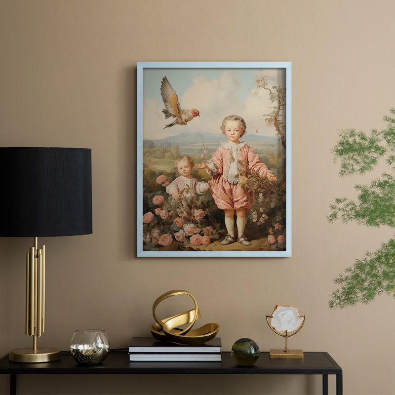 «Religious Series CDxxviii», reproduction encadrée - bois massif, H 15 po x l 12 po, Bleu