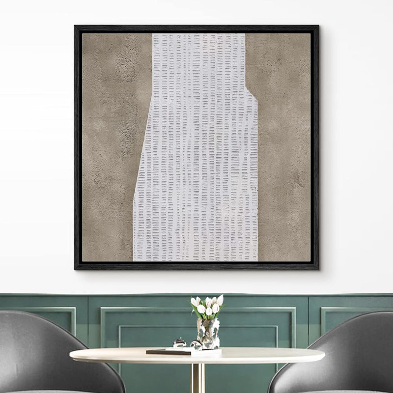 Impression sur toile encadrée sur fond gris pastel, Toile noire, H 24 po x l 24 po
