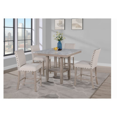 CLAUI NATURAL BAR TABLE and BAR STOOLS Modern Bar Table Set Modern Bar Table