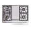Cuisinière à double combustible de 40 po avec 6 brûleurs scellés et plaque chauffante ILVE Nostalgie II Series (porte pleine)-708322104-708322064