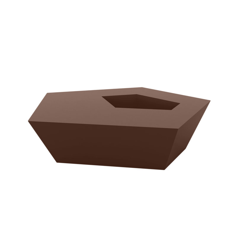 Faz Plastic Coffee Table, Bronze, 27.5" W x 43.25" L x 12.5" H
