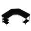 Bureau d'étude moderne noir, 71,0 po x 35,4 po x 23,6 po | 100% panneau de particules enduit de mélamine, épaisseur: 0,7 pouce | Design industriel élégant, parfait pour les bureaux à domicile et les espaces d'étude, durable et élégant-261212047